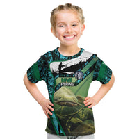 Flathead Catfish Custom Name Kid T Shirt Forest Silhouette and Green Blue Love Fishing Design - Wonder Print Shop
