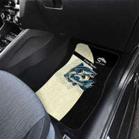 Catfish Fishing Customize Name Car Mats Splash Effect and Black Cream Split Design - Wonder Print Shop
