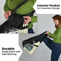 Catfish Fishing Customize Name Grocery Bag Splash Effect and Black Cream Split Design - Wonder Print Shop