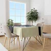 Catfish Fishing Customize Name Tablecloth Splash Effect and Black Cream Split Design - Wonder Print Shop