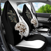Carp Hunter Bowfishing Customize Name Car Seat Cover Camouflage Archer Graphic and Black White Split Layout - Wonder Print Shop
