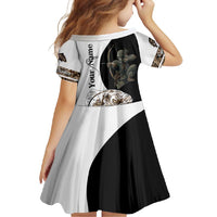 Carp Hunter Bowfishing Customize Name Family Matching Off Shoulder Maxi Dress and Hawaiian Shirt Camouflage Archer Graphic and Black White Split Layout - Wonder Print Shop