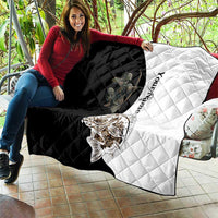 Carp Hunter Bowfishing Customize Name Quilt Camouflage Archer Graphic and Black White Split Layout - Wonder Print Shop