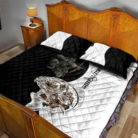 Carp Hunter Bowfishing Customize Name Quilt Bed Set Camouflage Archer Graphic and Black White Split Layout - Wonder Print Shop