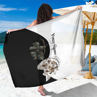 Carp Hunter Bowfishing Customize Name Sarong Camouflage Archer Graphic and Black White Split Layout - Wonder Print Shop