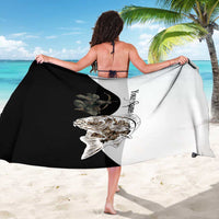 Carp Hunter Bowfishing Customize Name Sarong Camouflage Archer Graphic and Black White Split Layout - Wonder Print Shop