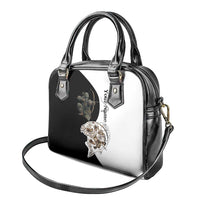 Carp Hunter Bowfishing Customize Name Shoulder Handbag Camouflage Archer Graphic and Black White Split Layout - Wonder Print Shop