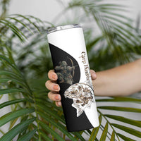 Carp Hunter Bowfishing Customize Name Skinny Tumbler Camouflage Archer Graphic and Black White Split Layout - Wonder Print Shop