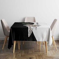 Carp Hunter Bowfishing Customize Name Tablecloth Camouflage Archer Graphic and Black White Split Layout - Wonder Print Shop