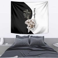 Carp Hunter Bowfishing Customize Name Tapestry Camouflage Archer Graphic and Black White Split Layout - Wonder Print Shop