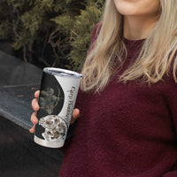 Carp Hunter Bowfishing Customize Name Tumbler Cup Camouflage Archer Graphic and Black White Split Layout - Wonder Print Shop