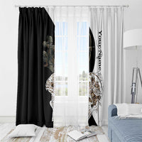 Carp Hunter Bowfishing Customize Name Window Curtain Camouflage Archer Graphic and Black White Split Layout - Wonder Print Shop