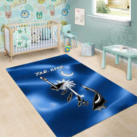 Fishing Custom South Carolina Flag Area Rug Fish Hook Graphic in Blue Gradient Design - Wonder Print Shop