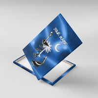 Fishing Custom South Carolina Flag Canvas Wall Art Fish Hook Graphic in Blue Gradient Design - Wonder Print Shop