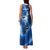 Fishing Custom South Carolina Flag Family Matching Tank Maxi Dress and Hawaiian Shirt Fish Hook Graphic in Blue Gradient Design - Wonder Print Shop