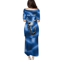 Fishing Custom South Carolina Flag Puletasi Fish Hook Graphic in Blue Gradient Design - Wonder Print Shop