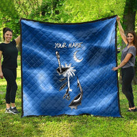 Fishing Custom South Carolina Flag Quilt Fish Hook Graphic in Blue Gradient Design - Wonder Print Shop