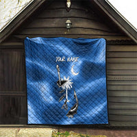 Fishing Custom South Carolina Flag Quilt Fish Hook Graphic in Blue Gradient Design - Wonder Print Shop