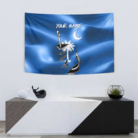 Fishing Custom South Carolina Flag Tapestry Fish Hook Graphic in Blue Gradient Design - Wonder Print Shop