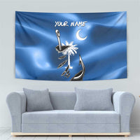 Fishing Custom South Carolina Flag Tapestry Fish Hook Graphic in Blue Gradient Design - Wonder Print Shop