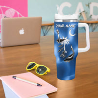 Fishing Custom South Carolina Flag Tumbler With Handle Fish Hook Graphic in Blue Gradient Design - Wonder Print Shop