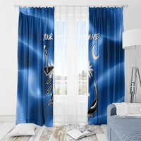 Fishing Custom South Carolina Flag Window Curtain Fish Hook Graphic in Blue Gradient Design - Wonder Print Shop