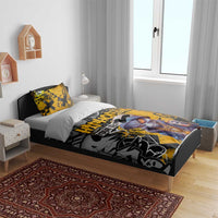 Hip Hop Street Style Bedding Set Yellow and Black Graffiti and Urban Skull Character Design - Wonder Print Shop