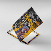 Hip Hop Street Style Canvas Wall Art Yellow and Black Graffiti and Urban Skull Character Design - Wonder Print Shop