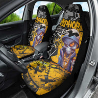 Hip Hop Street Style Car Seat Cover Yellow and Black Graffiti and Urban Skull Character Design - Wonder Print Shop