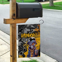 Hip Hop Street Style Garden Flag Yellow and Black Graffiti and Urban Skull Character Design - Wonder Print Shop