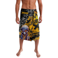 Hip Hop Street Style Lavalava Yellow and Black Graffiti and Urban Skull Character Design - Wonder Print Shop