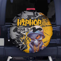Hip Hop Street Style Spare Tire Cover Yellow and Black Graffiti and Urban Skull Character Design - Wonder Print Shop