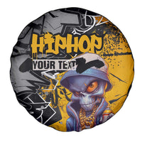 Hip Hop Street Style Spare Tire Cover Yellow and Black Graffiti and Urban Skull Character Design - Wonder Print Shop
