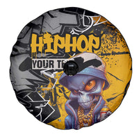 Hip Hop Street Style Spare Tire Cover Yellow and Black Graffiti and Urban Skull Character Design - Wonder Print Shop