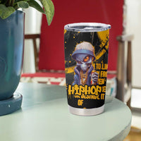 Hip Hop Street Style Tumbler Cup Yellow and Black Graffiti and Urban Skull Character Design - Wonder Print Shop
