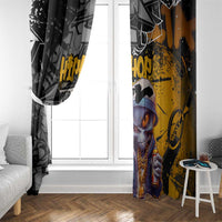 Hip Hop Street Style Window Curtain Yellow and Black Graffiti and Urban Skull Character Design - Wonder Print Shop