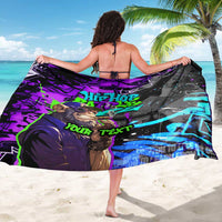 Hip Hop Battle Sarong Smoking Ape Character and Purple Green Graffiti Street Art Design - Wonder Print Shop