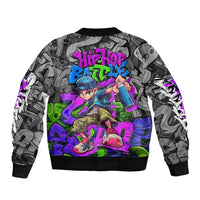 Hip Hop Battle Bomber Jacket Spray Can Kid Character and Colorful Graffiti Street Art Design - Wonder Print Shop