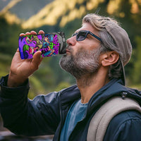 Hip Hop Battle 4 in 1 Can Cooler Tumbler Spray Can Kid Character and Colorful Graffiti Street Art Design - Wonder Print Shop