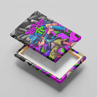 Hip Hop Battle Canvas Wall Art Spray Can Kid Character and Colorful Graffiti Street Art Design - Wonder Print Shop