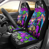 Hip Hop Battle Car Seat Cover Spray Can Kid Character and Colorful Graffiti Street Art Design - Wonder Print Shop