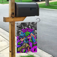 Hip Hop Battle Garden Flag Spray Can Kid Character and Colorful Graffiti Street Art Design - Wonder Print Shop