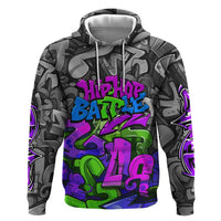 Hip Hop Battle Hoodie Spray Can Kid Character and Colorful Graffiti Street Art Design - Wonder Print Shop