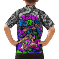 Hip Hop Battle Kid Hawaiian Shirt Spray Can Kid Character and Colorful Graffiti Street Art Design - Wonder Print Shop