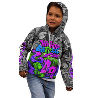 Hip Hop Battle Kid Hoodie Spray Can Kid Character and Colorful Graffiti Street Art Design - Wonder Print Shop