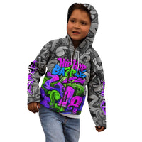 Hip Hop Battle Kid Hoodie Spray Can Kid Character and Colorful Graffiti Street Art Design - Wonder Print Shop