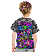 Hip Hop Battle Kid T Shirt Spray Can Kid Character and Colorful Graffiti Street Art Design - Wonder Print Shop