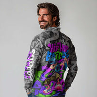 Hip Hop Battle Long Sleeve Polo Shirt Spray Can Kid Character and Colorful Graffiti Street Art Design - Wonder Print Shop