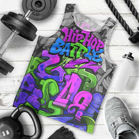 Hip Hop Battle Men Tank Top Spray Can Kid Character and Colorful Graffiti Street Art Design - Wonder Print Shop