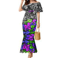Hip Hop Battle Mermaid Dress Spray Can Kid Character and Colorful Graffiti Street Art Design - Wonder Print Shop